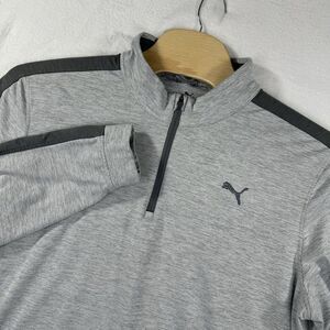 Puma Performance Quarter Zip Sweater‎ Mens XXL  Gray Golf Pullover Enjoy Golf